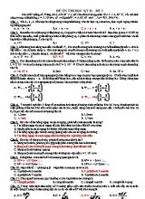 Đề ôn thi học kỳ 2 môn Vật lý 12 - Đề 2